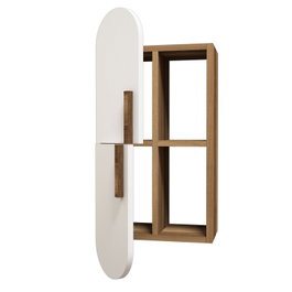 Hanah Home Estantería de Pared Nogal y Blanco